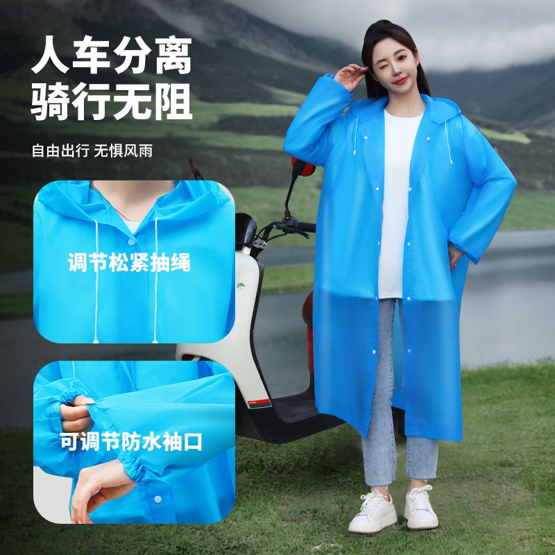 Eva Non-Disposable Raincoat Adult Thickeneded Outdoor Travel Portable Full-Body Rainproof One-Piece Raincoat - Image 5